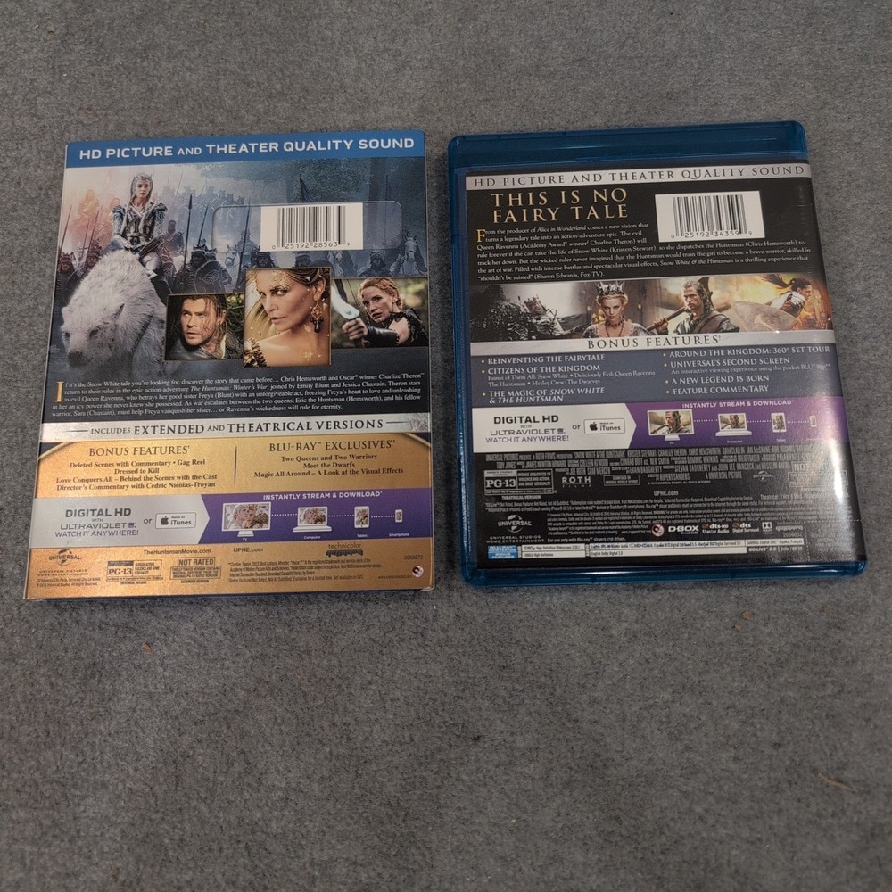 Snow White and the Huntsman & Winter's War Blu-ray‎ Extended Edition Bundle - Picture 2 of 2